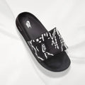 Nike Black White Textured Slide Slippers for Men Women