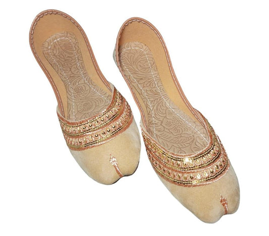Women PU Embroidered Khussas with PVC Sole