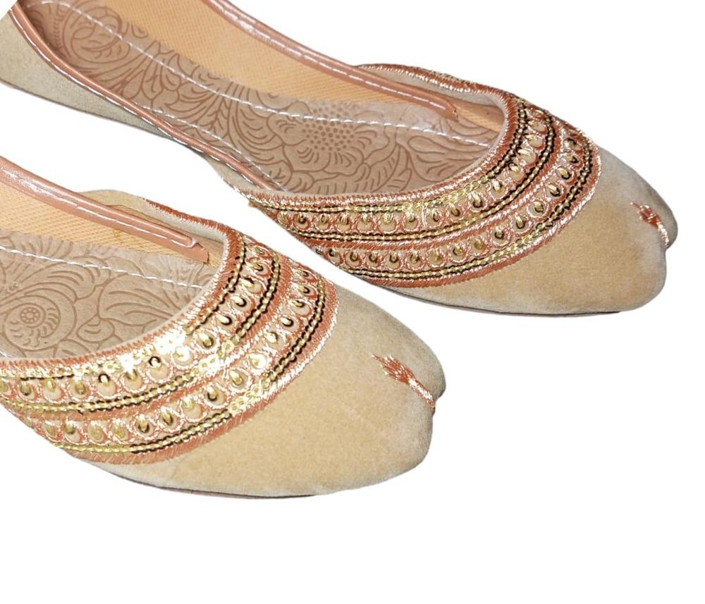 Women PU Embroidered Khussas with PVC Sole