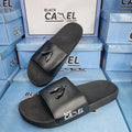 Black Camel PVC Tassel Slides for Men