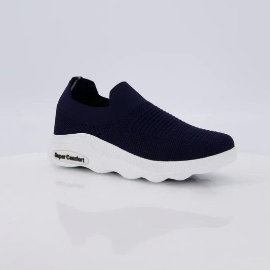 Men's Navy Blue Jersey Knit Slip-On Sneakers