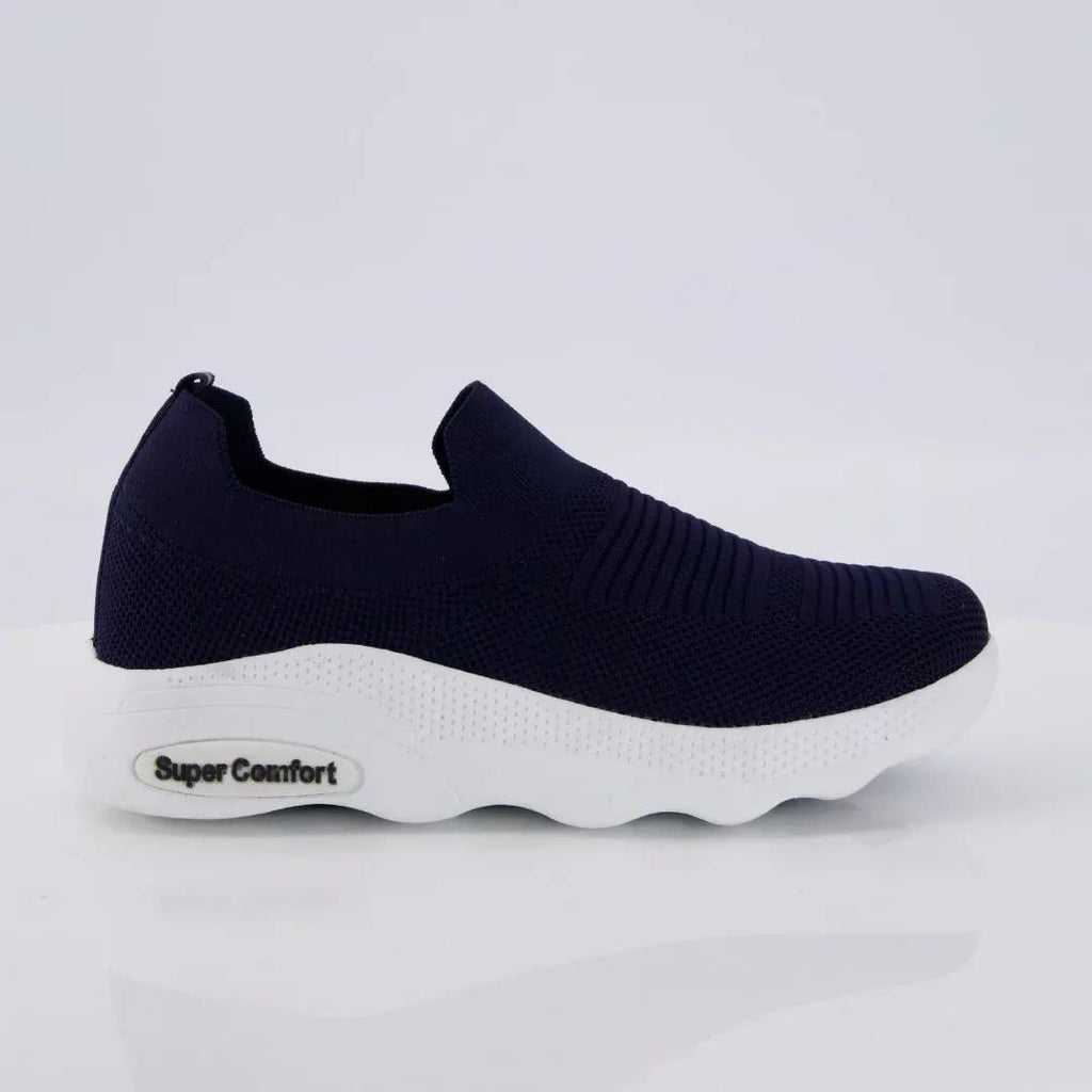Men's Navy Blue Jersey Knit Slip-On Sneakers