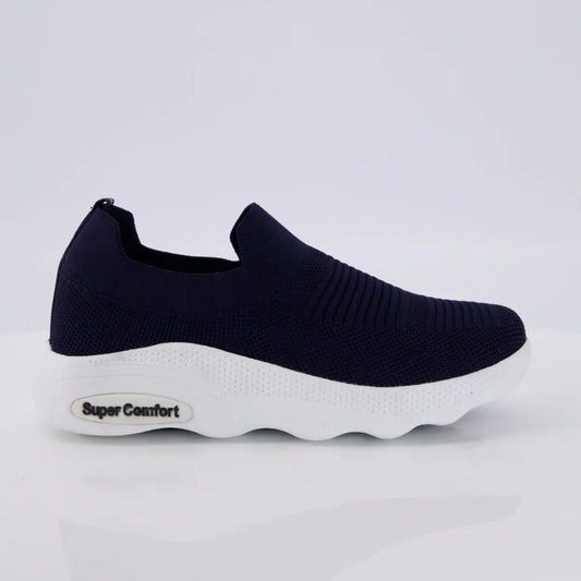 Men's Navy Blue Jersey Knit Slip-On Sneakers