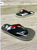 Men's Black Rubber Casual Flip Flops Size 7-10
